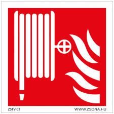 ZSONA DEKOR Tűzoltó tömlő Utánvilágító műanyag tábla 100x100 mm információs címke
