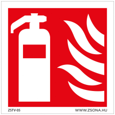 ZSONA DEKOR Tűzoltókészülék Utánvilágító öntapadós matrica 150x150 mm információs címke