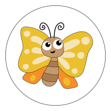 ZSONA DEKOR Vasalható Ovis jel csomag Sárga lepke mintával ajándéktárgy