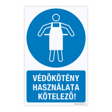 ZSONA DEKOR Védőkötény használata kötelező! Alumínium tábla 160x250 mm információs címke