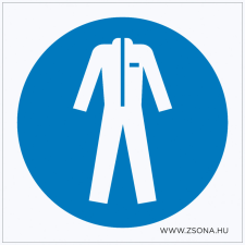 ZSONA DEKOR Védőruházat használata kötelező! Öntapadós matrica 200x200 mm információs címke