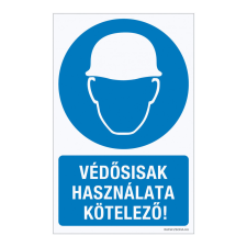 ZSONA DEKOR Védősisak használata kötelező! Öntapadós matrica 320x500 mm információs címke