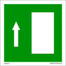 ZSONA DEKOR Vészkijárat fölfelé öntapadós matrica 100x100 mm információs címke