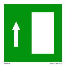 ZSONA DEKOR Vészkijárat fölfelé Utánvilágító öntapadós matrica 150x150 mm információs címke