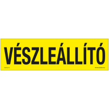 ZSONA DEKOR Vészleállító Öntapadós matrica 250x80 mm információs címke