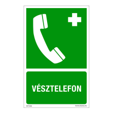ZSONA DEKOR Vésztelefon Öntapadós matrica 320x500 mm információs címke