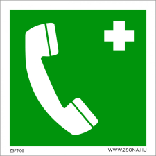ZSONA DEKOR Vésztelefon Utánvilágító műanyag tábla 100x100 mm információs címke