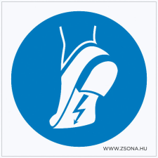 ZSONA DEKOR Vezetőtalpú cipő használata kötelező! Műanyag tábla 100x100 mm információs címke
