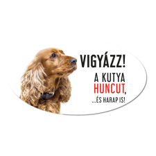 ZSONA DEKOR Vigyázz a kutya harap tábla műanyagból SPÁNIEL kutyafelszerelés