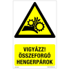 ZSONA DEKOR Vigyázz! Összeforgó hengerpárok Öntapadós matrica 160x100 mm