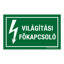 ZSONA DEKOR Világítási főkapcsoló Öntapadós matrica 320x500 mm információs címke