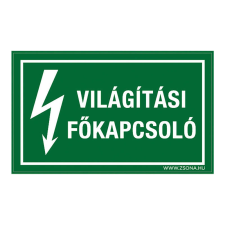 ZSONA DEKOR Világítási főkapcsoló Öntapadós matrica csomag 100x60 mm 5db/csomag információs címke