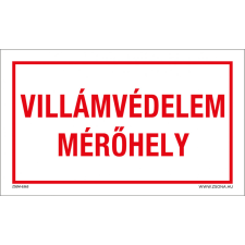 ZSONA DEKOR Villámvédelem mérőhely Műanyag tábla 160x250 mm információs címke