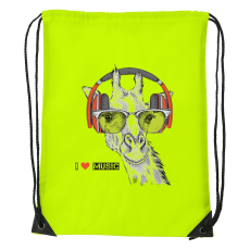 ZSONA DEKOR Zenét hallgató zsiráf - Sport táska sárga