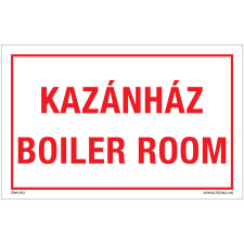 Zsona Kazánház Műanyag tábla 320x500 mm információs címke