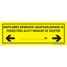 Zsona Napelemes rendszer lekapcsolásakor Öntapadós matrica 140x50 mm 4db/csomag információs címke