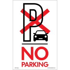 Zsona No parking Öntapadós matrica 160x250 mm információs címke