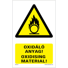Zsona Oxidáló anyag Műanyag tábla 160x100 mm információs címke