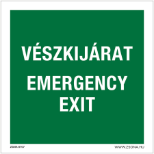 Zsona Vészkijárat Műanyag tábla 160x100 mm információs címke