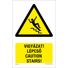 Zsona Vigyázz lépcső Műanyag tábla 250x160 mm információs címke