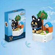 ZUANMA Bulldog, cuki kutyusok építőkocka játék barkácsolás, építés