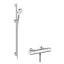 Zuhany csaptelep Hansgrohe Crometta zuhanyszettel együtt 150 mm fehér / króm 27813400 csaptelep