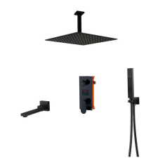 Zuhanycsap szett, Blackswan, M73.48 típus, matt fekete smart modell, 30 cm csaptelep