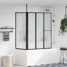  Zuhanyfal Összecsukható Kézi Fekete 120 x 70 x 137 cm Alumínium kád, zuhanykabin