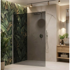  Zuhanyfal Rea Flexi Grey / Chrome 130 kád, zuhanykabin