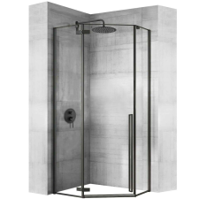 Zuhanykabin Rea DIAMOND black MAT 90x90 kád, zuhanykabin