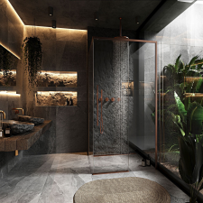  Zuhanykabin SOLAR Copper Brush 100x80 kád, zuhanykabin