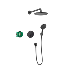 Zuhanyrendszer Hansgrohe Raindance S termosztatikus csapteleppel matt fekete 27959670 csaptelep