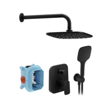  Zuhanyrendszer Ravak 10° vakolat alá egykaros csapteleppel fekete X07S013 csaptelep