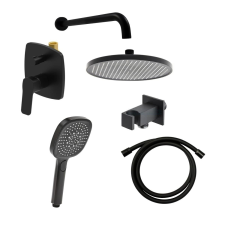  Zuhanyrendszer SAT Cube Way vakolat alatti résszel együtt fekete matt SATBSCU215CSET2 csaptelep