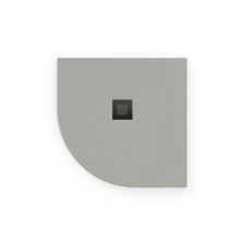  Zuhanytálca negyedkörös SAT Alek 90x90 cm öntött márvány szürke SATALEK90SS kád, zuhanykabin