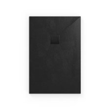  Zuhanytálca négyszögletes SAT Alek 120x80 cm öntött márvány fekete SATALEK12080 kád, zuhanykabin
