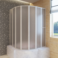  Zuhanyzó kádparaván 140 x 168 cm 7 panelek behajtható törülközőtartó fürdőkellék