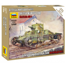 Zvezda British Light Tank &#039;Matilda&#039; MK1 makett 1:100 (6191Z) makett