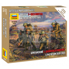 Zvezda British Mortar w/crew /1939-42/ makett 1:72 (6168Z) makett