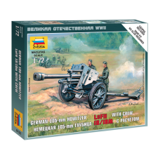  Zvezda German 105mm Howitzer LeFH with Crew 1:72 (6121) makett