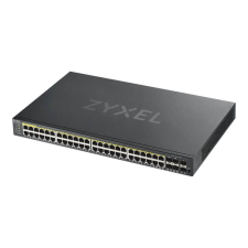 ZyXEL 48port GbE LAN PoE (375W) 4port Gbe combo RJ45/SFP L2 menedzselhető switch (GS1920-48HPV2-EU0101F) (GS1920-48HPV2-EU0101F) hub és switch
