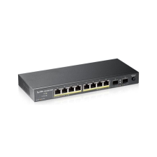 ZyXEL GS1100-10HP Gigabit Unmanaged PoE Switch - Fekete (GS1100-10HP-EU0101F) hub és switch