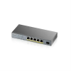 ZyXEL Switch 5x1000Mbps (5xPOE) + 1xGigabit SFP Menedzselhető, GS1350-6HP-EU0101F